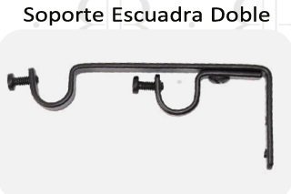 SOPORTE CAÑO CORTINA 7/8 DOBLE ORO